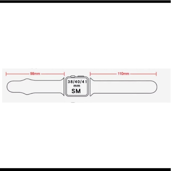 Apple Watch Strap Silicone Pink 38 or 40mm - Picture 6 of 6